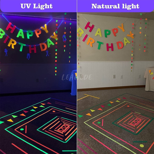 . Decoração De Fita Adesiva De Néon De Tecido Fluorescente