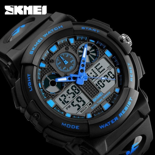 Imagen 3 de 8 de Reloj Skmei 1270 S Shock - Sumergible - Deportivo - Dual