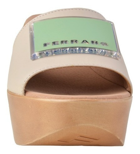 Imagen 4 de 7 de Zuecos Mules Chanclas De Mujer De Cuero Nin - Ferraro