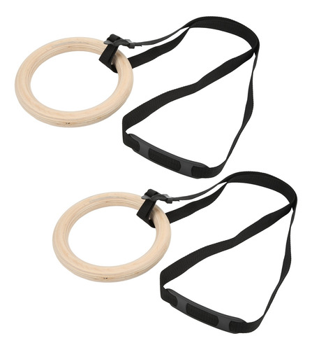Anillos Para Ejercicios De Dominadas, 1 Par, De Madera, Ajus