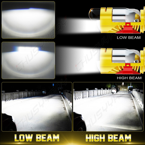 Para Moto Faro De Lente De Proyector Led H4