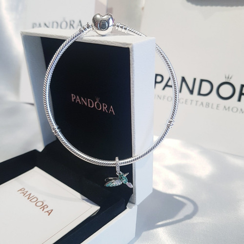 Imagen 6 de 10 de Pulsera Pandora Corazón Original Ale + Charm Picaflor Plata