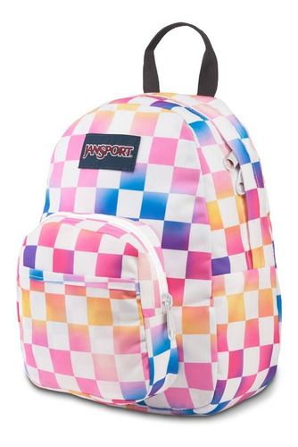 Mini Mochila Jansport Half Pint Check It Color Rosa Chicle Diseño De La Tela Check It