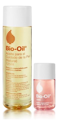  Bio Oil Natural 125ml e Bio Oil 25ml Fragancia Neutro Tipo de envase Pote