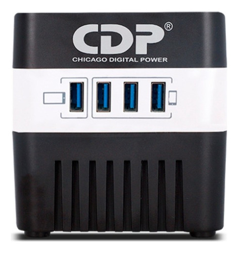 Regulador De Voltaje Cdp 600va 300w 120v 4 Tomas 4 Usb