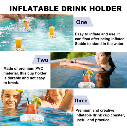 Portavasos Inflable Inflables, 6 Unidades