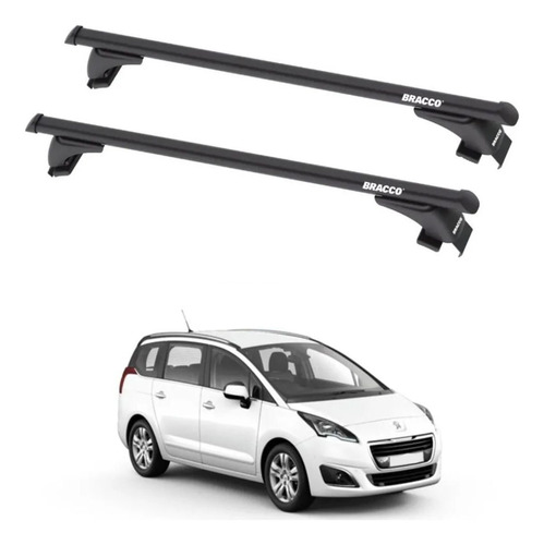 Barras Porta Equipajes Negras Peugeot 5008 2014 Al 2017