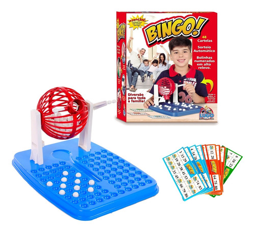 Super Bingo Completo C/ Globo Giratório - Lugo Brinquedos