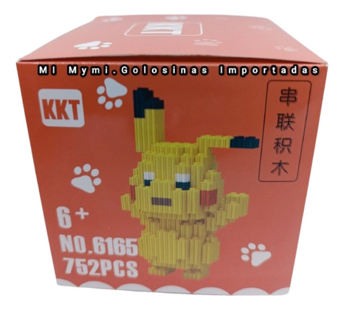 Mini Bloques Para Armar Personajes Micro Bricks +500 Piezas 752 Pikachu