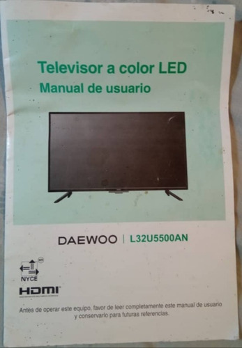 Control Remoto Tv Daewoo Smart Tv Modelo L32u5500an