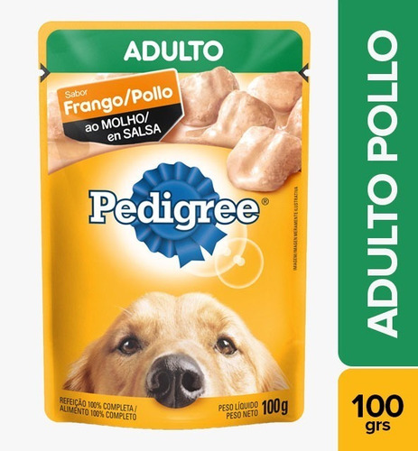 Alimento Perro Pedigree Sobres Adulto Pollo X100gr(pakx18un)