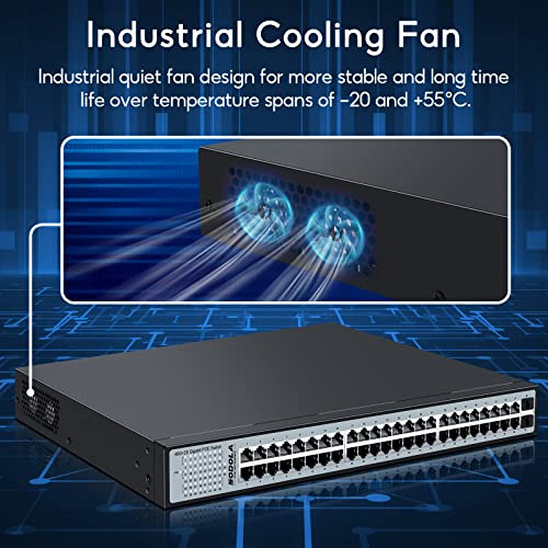Conmutador Poe Gigabit Sodola De 48 Puertos, Software De Red