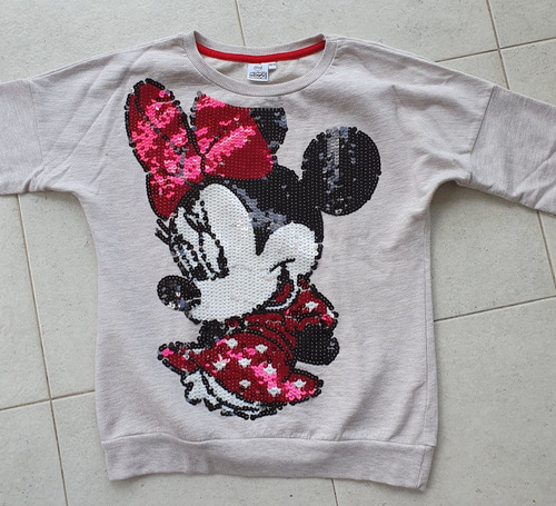 Buzo Disney Minnie Mouse Original, Lentejuelas Talle 10-11