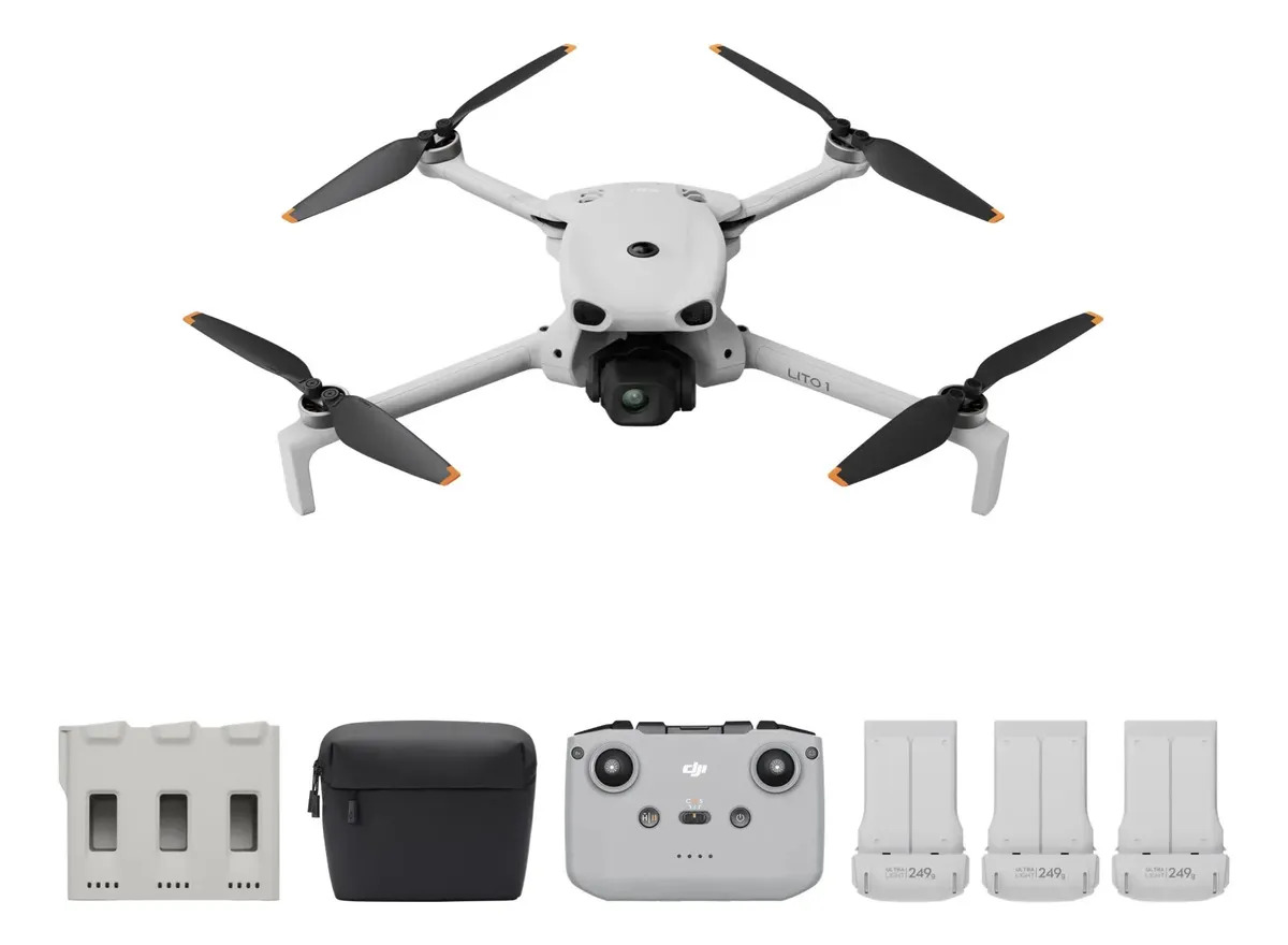 DJI Lito 1, dron con cámara 4K fácil de usar para principiantes, detección de obstáculos, ActiveTrack, vídeo 4K e imagen 8K, adecuado para adultos, ligero y plegable, transmisión de vídeo de 15 km