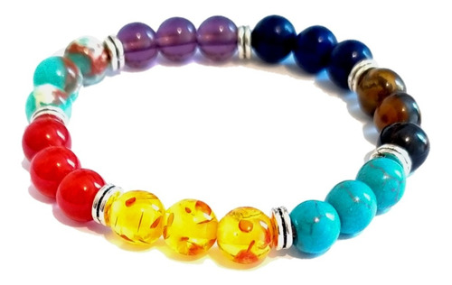 Pulseira Dos 7 Chakras Pedras Naturais Equilibrio Envio 24h