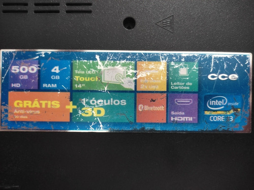 Imagem 4 de 5 de Notebook Cce Desktop-h71knq9 (corei3/3ª Geração) Touch Scree