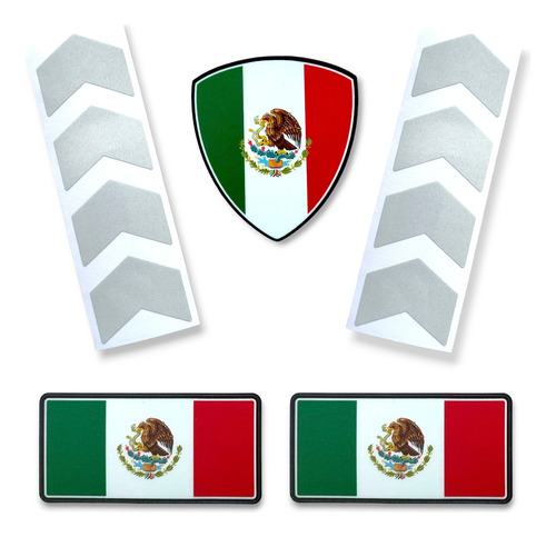 Calcomanías Bandera De México Laminadas Con Reflejantes 