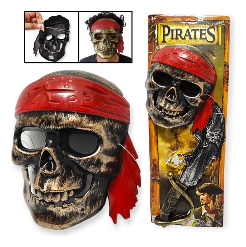 Set Infantil Espada Pirata Accesorios Mascara Juego Juguetes