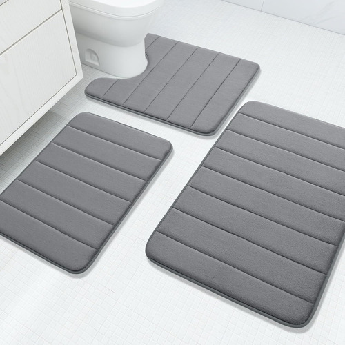 Juego De 3 Alfombras De Baño De Espuma Viscoelástica Buganda