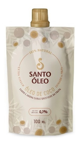 Óleo De Coco Extravirgem De Polpa Premium 100ml Santo Óleo