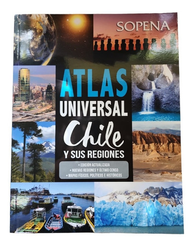 Atlas Universal De Chile Y Sus Regiones 104pág. Actualizada