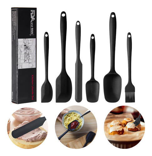 Espátula De Silicona Antiadherente 6pcs Utensilios De Cocina