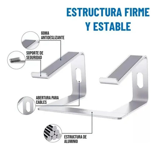 Soporte Base Aluminio Notebook 10 - 17