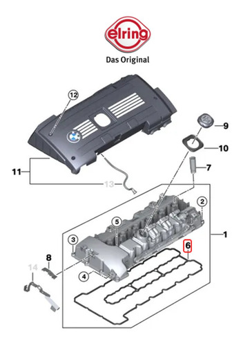 11127565286 Empacadura Tapavalvulas Bmw 3/5/x6 N54