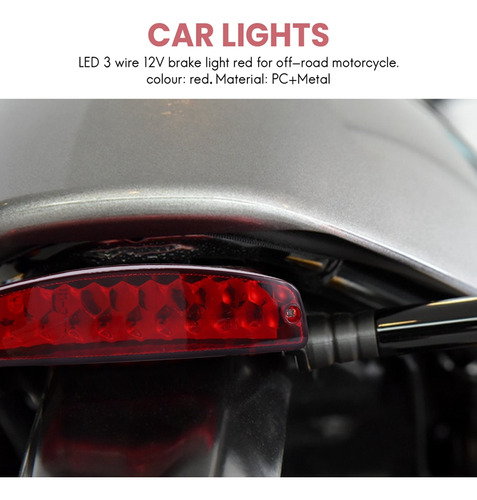 Luz De Freno Con 3 Cables De 12v Para Automóvil