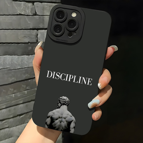 Funda De Teléfono Delgada Para iPhone 14 Pro Max Discipline Art Aesthetic De Silicona A Prueba De Golpes Para iPhone 16 Pro Max