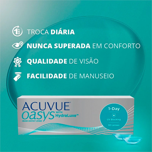 Lente De Contato Mipoia Acuvue Oasys 1-day Com Hydraluxe