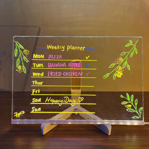 Stand Led Transparent Desktop Note Memo Presente De Natal De