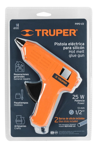 Pistola Eléctrica Para Silicón De 1/2´´ Truper + 2 Barras