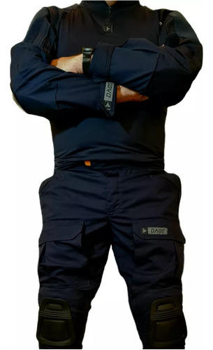 Farda Calça Ranger E Camisa Combat Shirt Hrt Azul Noite Dacs
