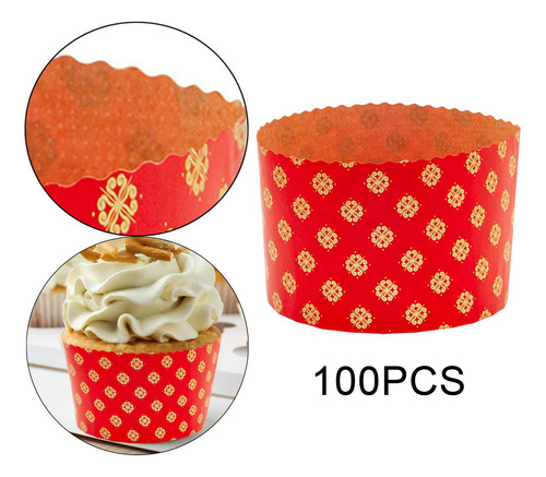 100 Tazas Para Hornear Magdalenas Tipo Panettone, 13,5 Cm X