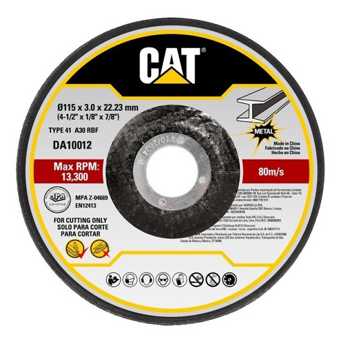 Disco Cat Para Corte Metal De 125x1x22mm Kit 10pzas Fubral