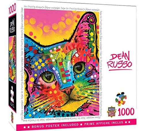 Rompecabezas So Purrty Gato de Colores Dean Russor 1000 Pz Masterpieces