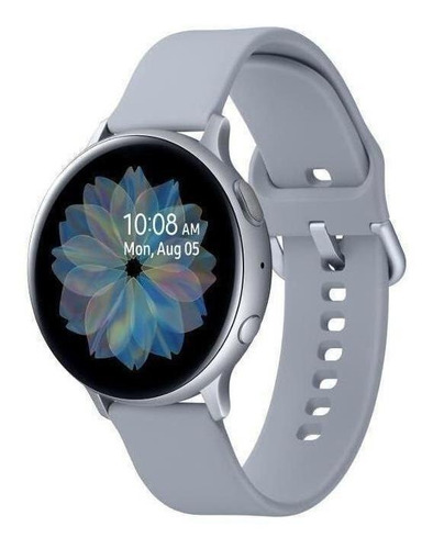 Imagen 3 de 5 de Samsung Galaxy Watch Active2 (Bluetooth) 1.4" caja 44mm de aluminio cloud silver malla cloud silver de fluoroelastómero y bisel cloud silver SM-R820