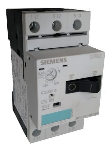 Disjuntor Motor Tripolar (0,28-0,4a) 3rv1011-0ea10 Siemens