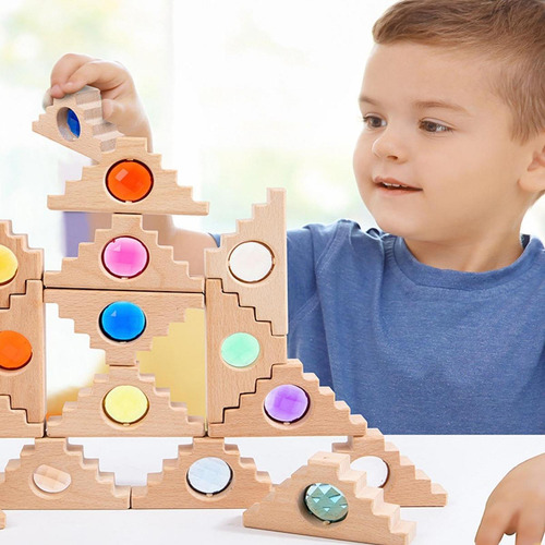 Juego De Bloques De Construcción De Arcoíris, Bloques De