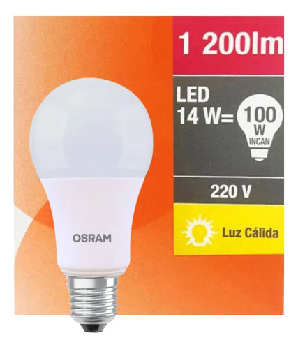 Foco Led Osram 14w - Luz Cálida/ Pack X 6 Unidades