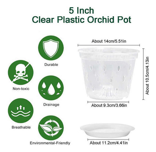 Cx 5pcs Plastic Pot, Transparent Flowerpot, Succulent Plant,