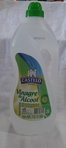 Vinagre De Álcool 6%  Para Limpeza 2 Litros