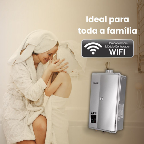 Aquecedor Agua A Gas 33l Bivolt Gn Casa 4 Duchas Timer