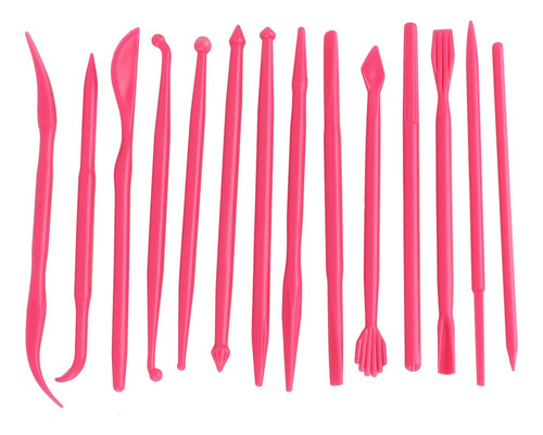 Estiques Estecas Punta Fina Modelar Fondant Barro 14 Pzs Kit
