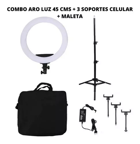 Aro De Luz Led 45cm Profesional 3 Tonos + Trípode – LA BOUTIQUE FOTOGRAFICA