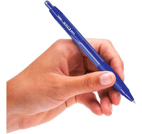 Boligrafo Retractil Tinta Gel Uni Click-gel Tinta Azul Exterior Azul