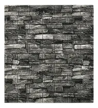 Comprar Placas 3d Autoadhesivas Ladrillo Piedra Negra 70x77cm