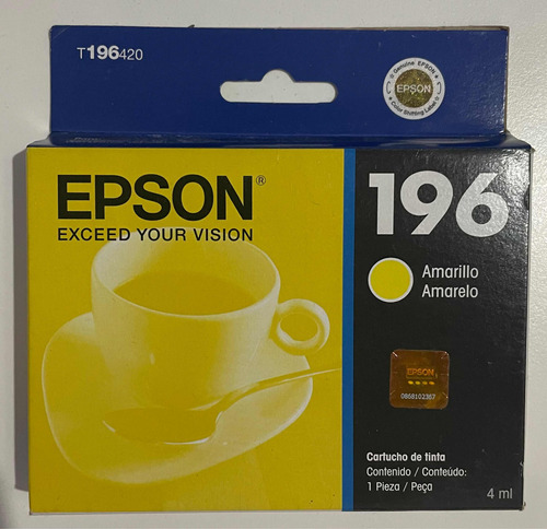 Cartucho Epson 196 Amarillo Vencido Caja Cerrada