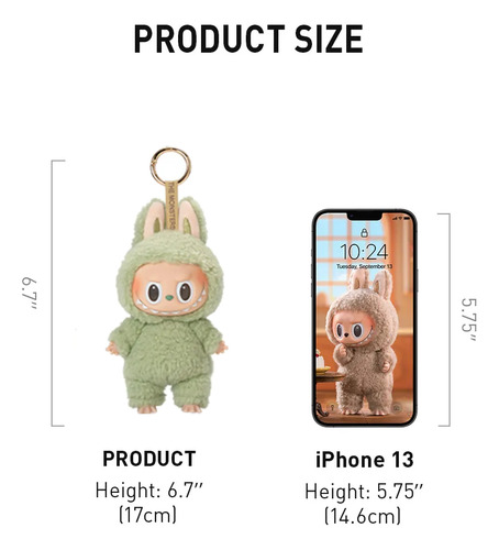 Labubu Macaron Monsters Vinilo Green Grape Peluche